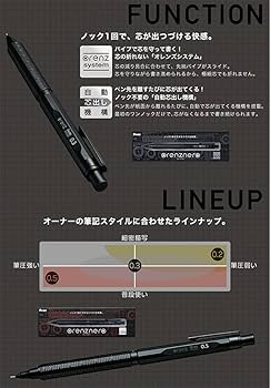 Amazon.co.jp: ぺんてる シャープペンシル オレンズネロ 0.5mm